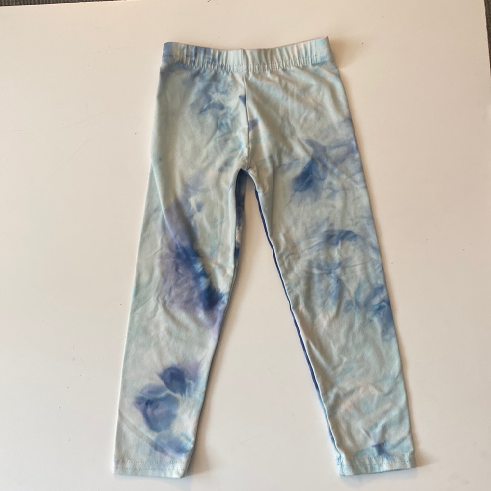 Dori Creations Girls Blue Tie Dye Leggings - 3 years
